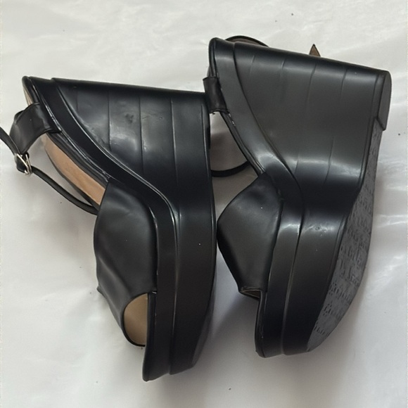 ZARA Basic black faux leather platform open toe sandals Sz 38
US Sz 7 - Picture 6 of 8